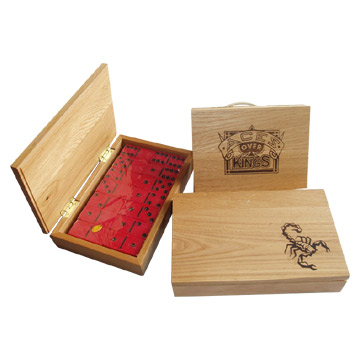 Playing Card & Dominos Wooden Boxs